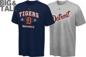 Detroit Tiger, Big, Tall, Plus Size Jersey, T-Shirt, World Series 2012