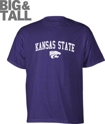 big and tall, plus size, kansas state wildcats t-shirt