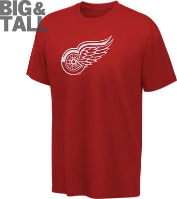 big and tall red wings apparel, plus size red wings