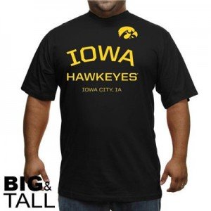 big and tall, Iowa hawkeyes t-shirt, plus size