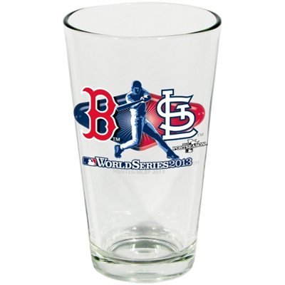 2013 world series glassware, red sox world series glasses, 2013 cardinals world series glass
