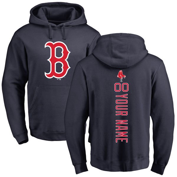 red sox hoodie with boston logo and players name on back