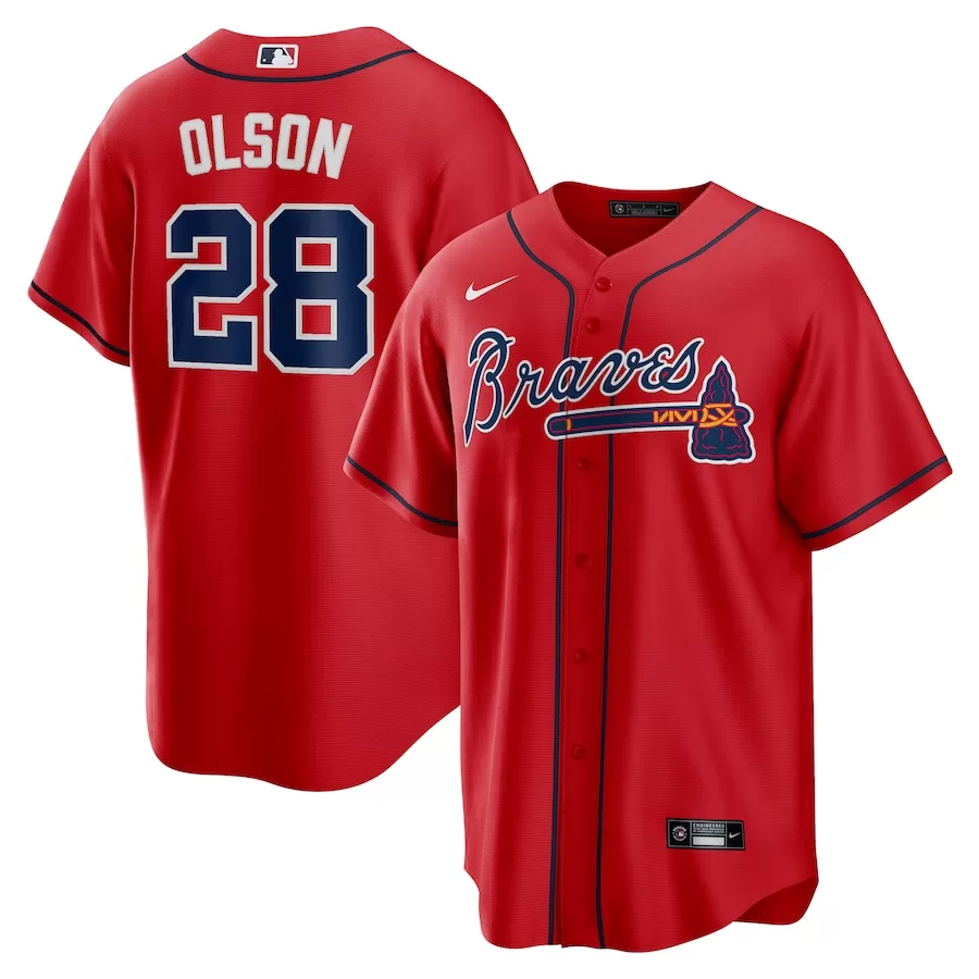 Red Matt Olson Jersey - Atlanta Braves