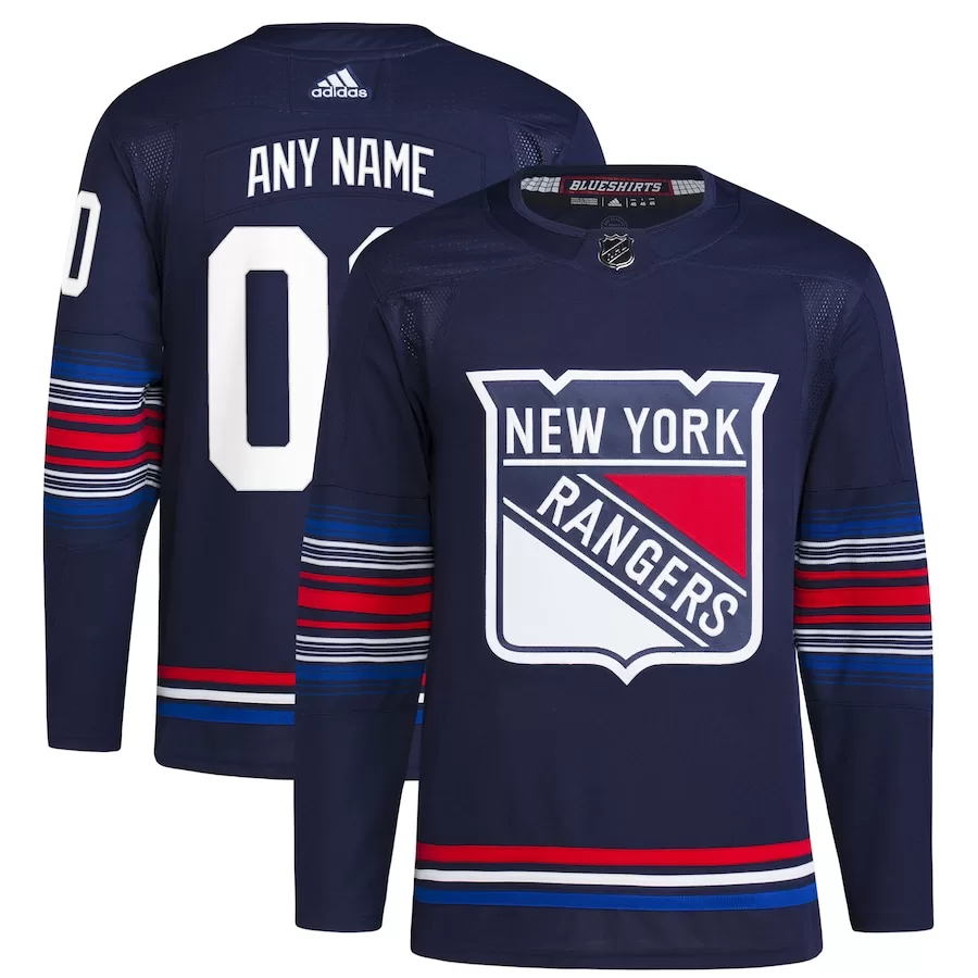 Customized NY Rangers Alternate Jersey by Adidas - Navy